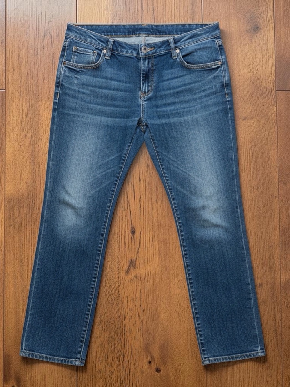 Classic Midwash Straight Leg Jeans